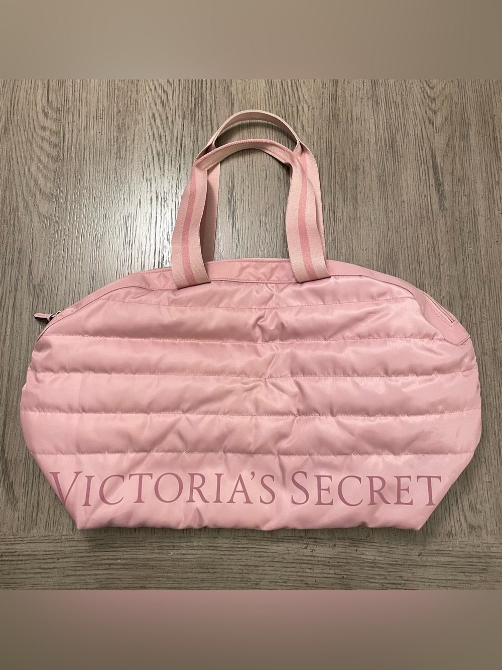 Victoria’s Secret tote bag, pink, appx 12x22, in excellent condition. Super cute